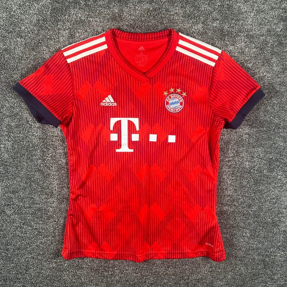 FC Bayern Munich Adidas Soccer Jersey Womens S Red Bundesliga Climalite Shirt